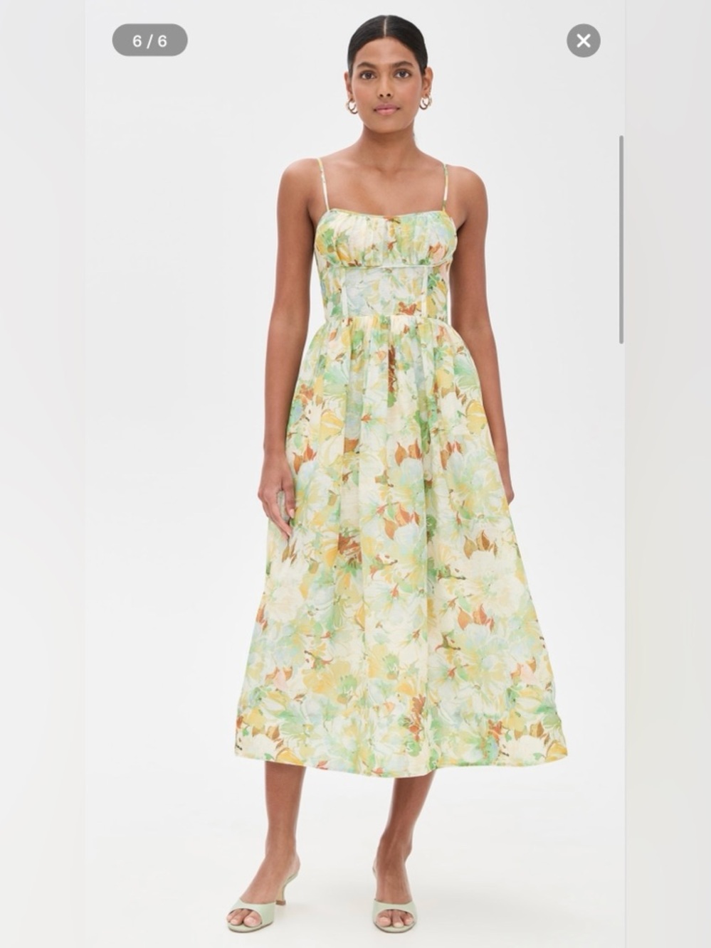 NWT Cara Cara Terra Blue Alba Midi Dress- Sz 4 - Picture 6 of 6